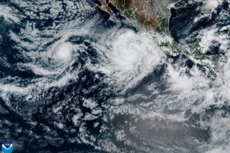 Aggregator Downloaded image for imported item 32210 - Gringo Gazette Hurricane Priscilla forms in the Pacific Ocean off the southwestern coast of Mexico