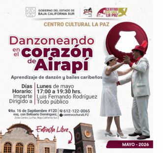 Poster de evento cultural: danza y baile caribeño en Centro Cultural La Paz, La Paz, Baja California Sur