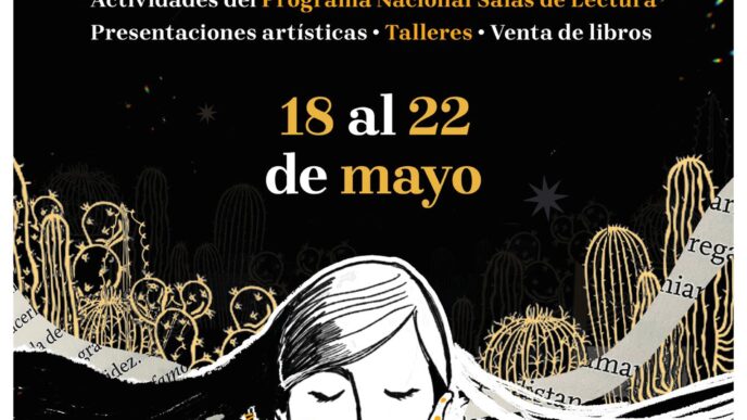 Cartel de la Feria del Libro ISC 2026 en Los Cabos, con presentaciones, charlas y talleres, del 18 al 22 de mayo.