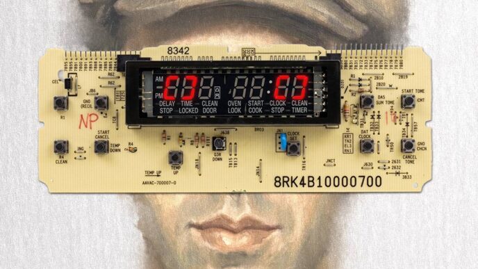 Poster advertising DJ Darshan Jesrani (Metro Area) with a clock display across the eyes of a painted face, June 27, 2026, in México.
