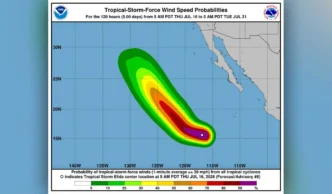 Tropical Storm Elida Forms; BCS to See Rain, Not Danger
