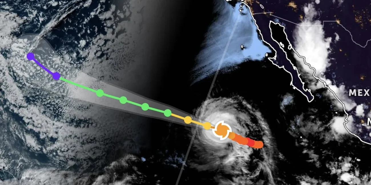 Hurricane Genevieve Downgraded to Category 2, Still Churning Offshore
