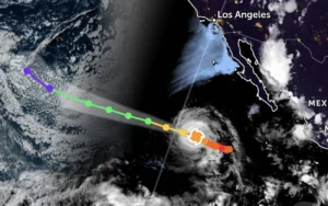 Hurricane Genevieve Downgraded to Category 2, Still Churning Offshore