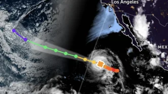 Hurricane Genevieve Downgraded to Category 2, Still Churning Offshore