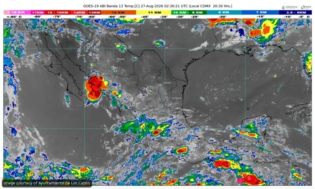 Los Cabos Protección Civil Monitors Gulf Storm System