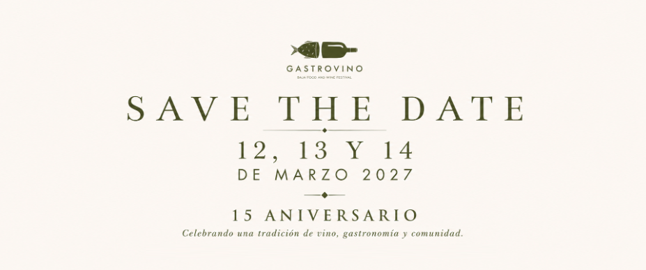 Save the date for Gastrovino wine and food festival, March 12–14, 2027; 15th anniversary of the event and community celebration.